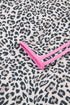 Leopard Print Contrast V Neck Varsity Stripe Drop Shoulder Top